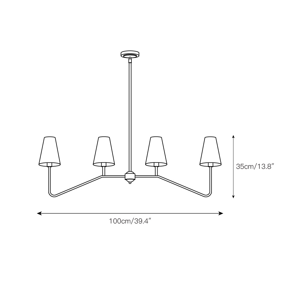 Lampe à suspension linéaire Berkshire