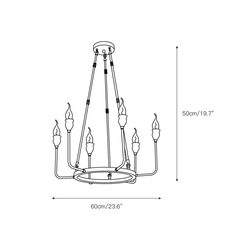 Berlin Candle Chandelier – detail 3 — Dimension drawings 1