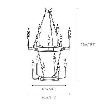 Berlin Candle Chandelier – detail 6 — Dimension drawings 4