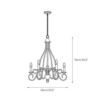 Bernice Chandelier – detail 4 — Dimension drawings 2