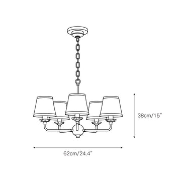 Bethany Chandelier – detail 3 — Dimension drawings 1