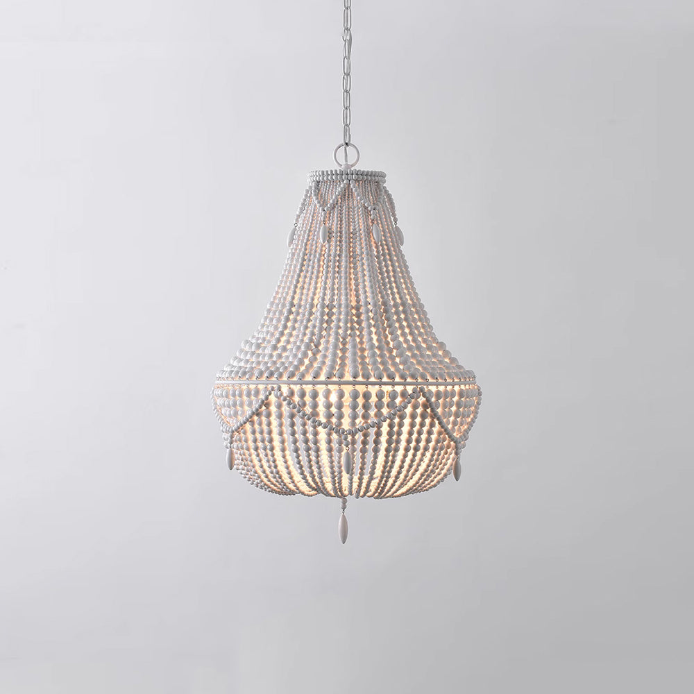 Lustre en perles de bois Betsey