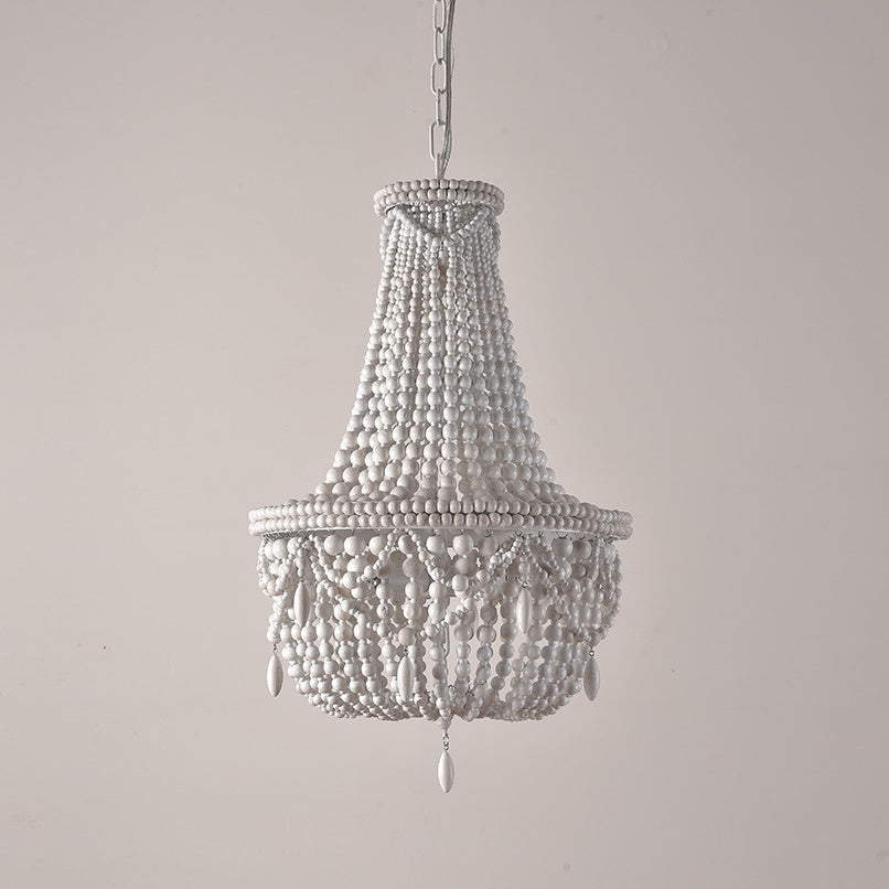 Lustre en perles de bois Betsey