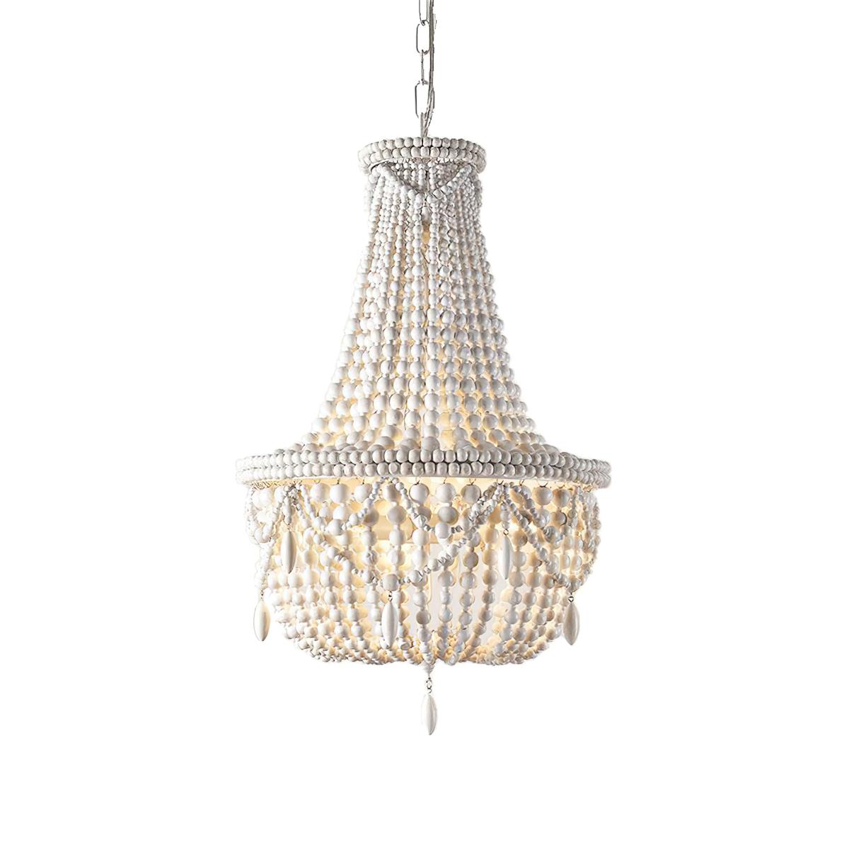 Betsey Wood Bead Chandelier