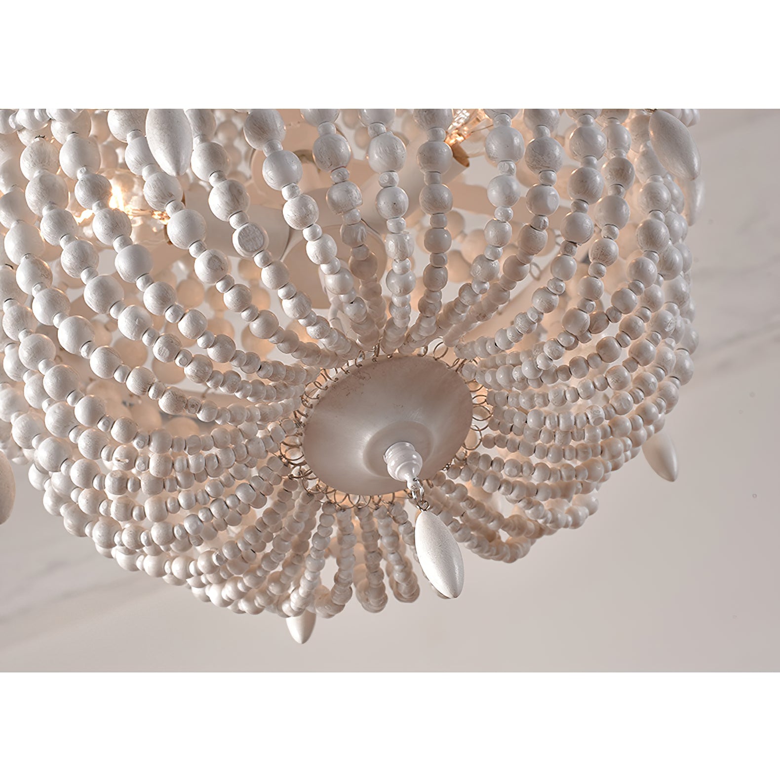 Betsey Wood Bead Chandelier