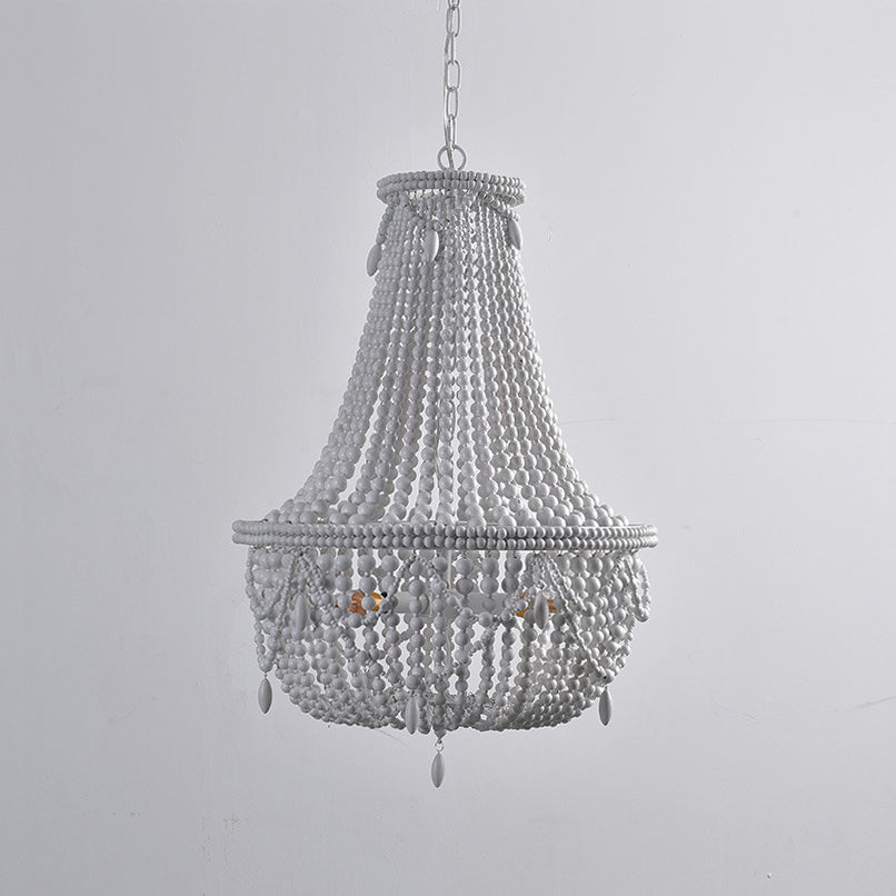 Betsey Wood Bead Chandelier