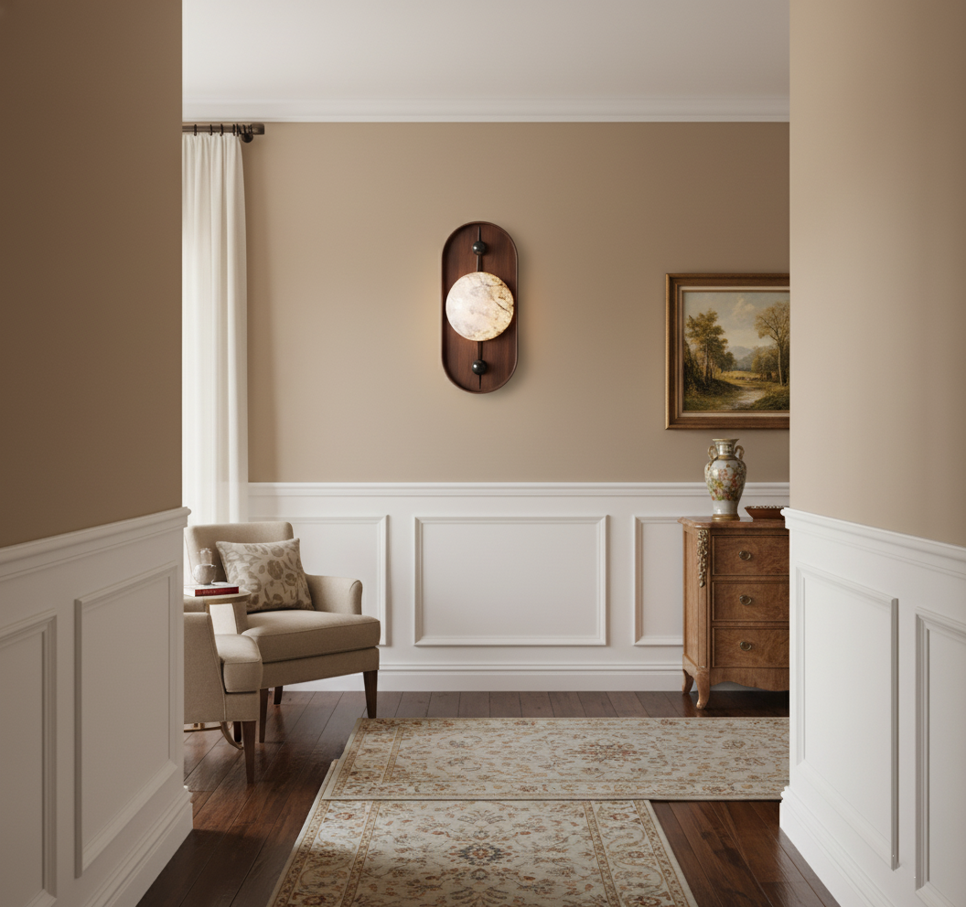 Bezel Alabaster Wall Lamp