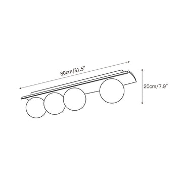 Bianca Globe Ceiling Lamp – detail 6 — Dimension drawings 4