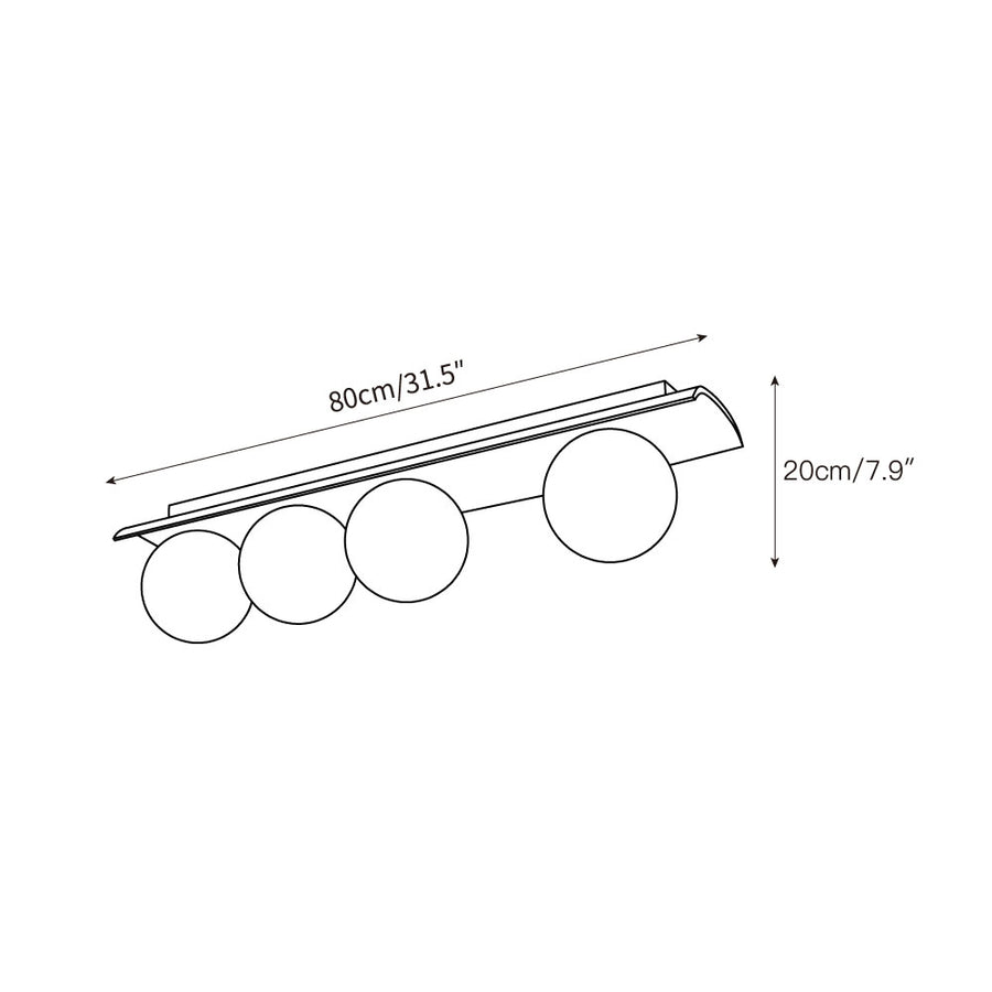 Bianca Globe Ceiling Lamp – detail 6 — Dimension drawings 4