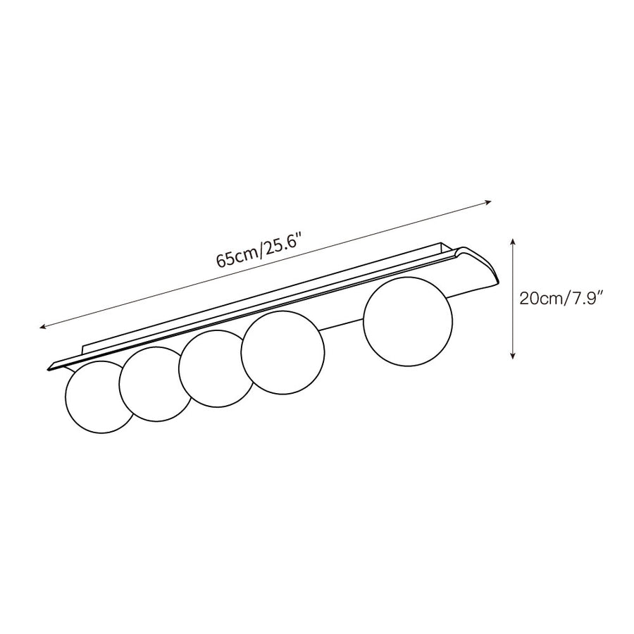 Bianca Globe Ceiling Lamp – detail 7 — Dimension drawings 5
