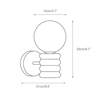 Bibi Wall Lamp – detail 3 — Dimension drawings 1