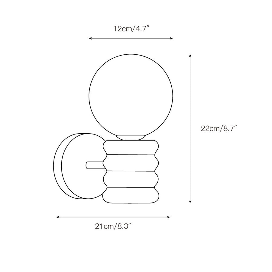 Bibi Wall Lamp – detail 3 — Dimension drawings 1