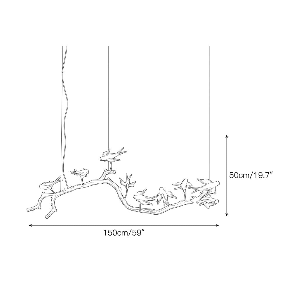 Bird Song Branching Linear Chandelier