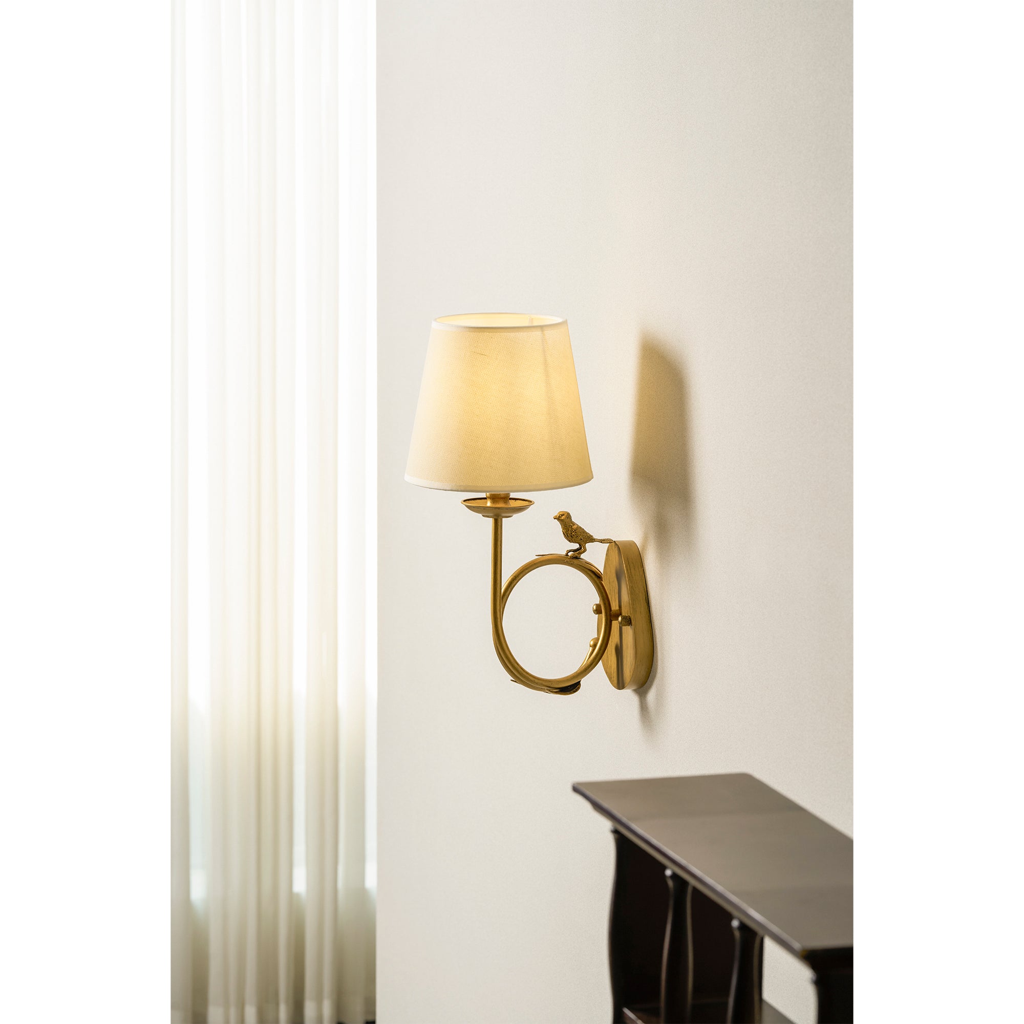 Bird Fabric Wall Sconce