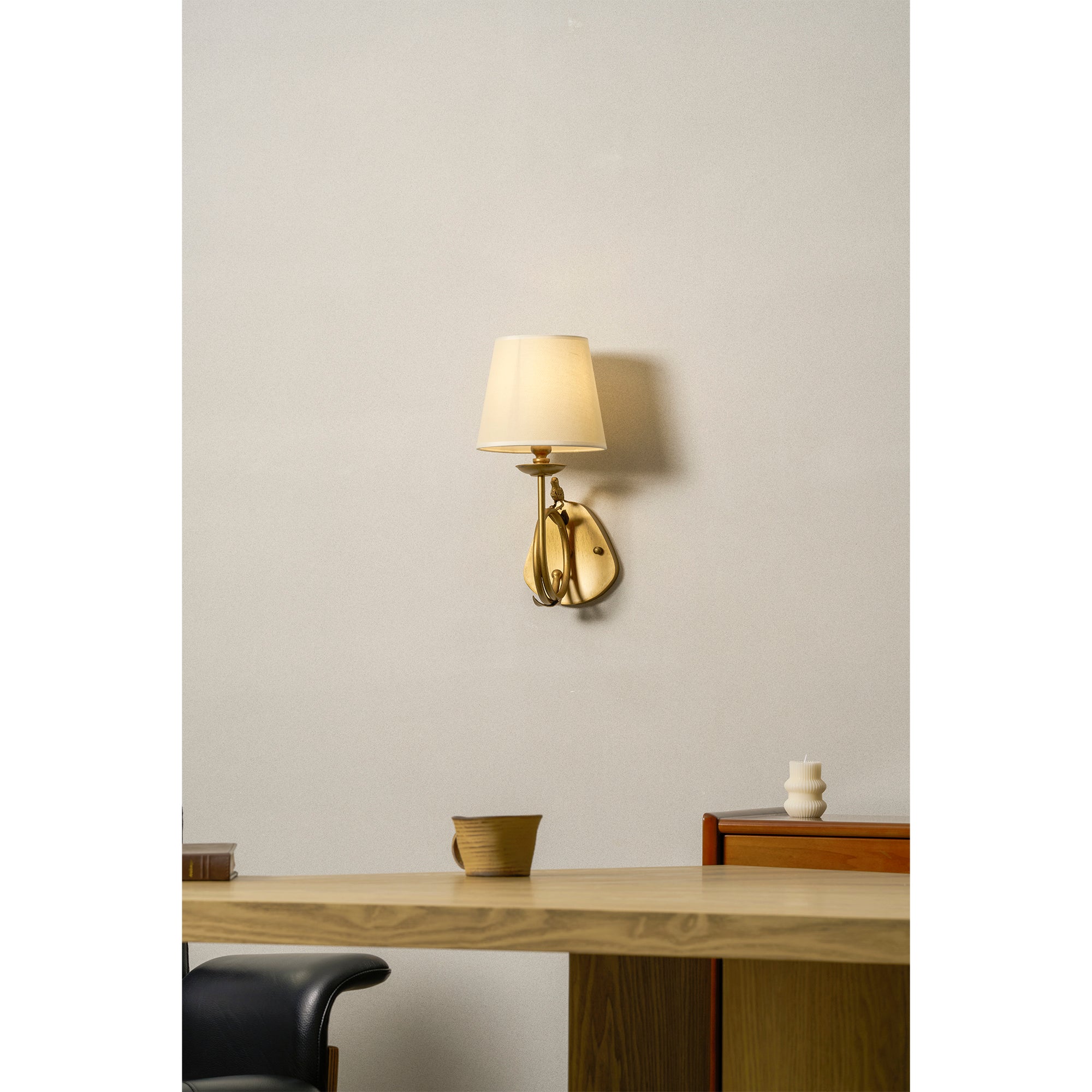 Bird Fabric Wall Sconce