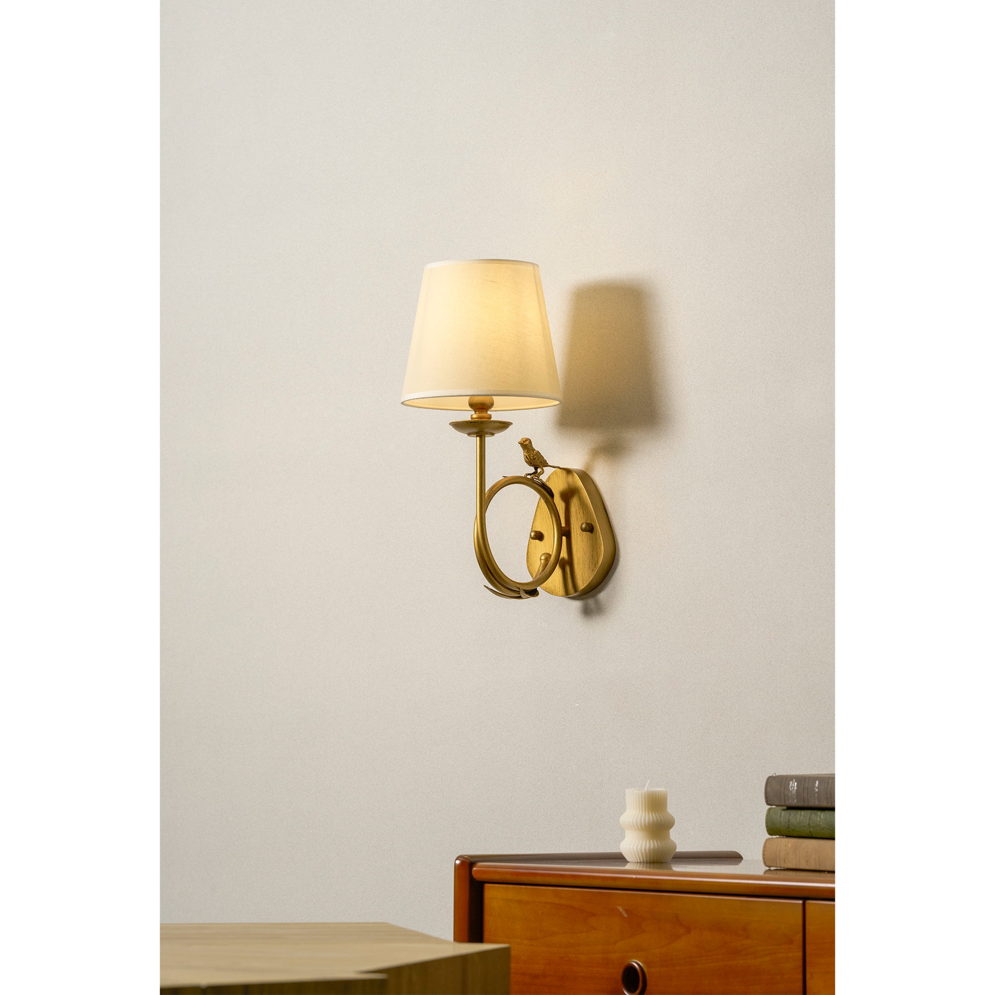Bird Fabric Wall Sconce