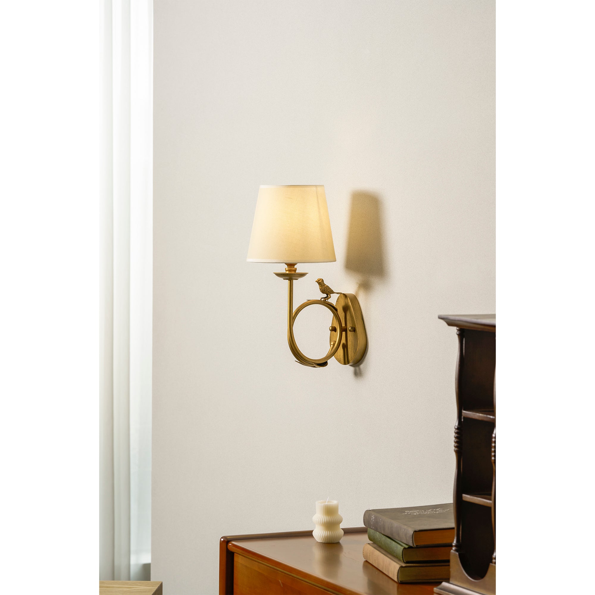Bird Fabric Wall Sconce