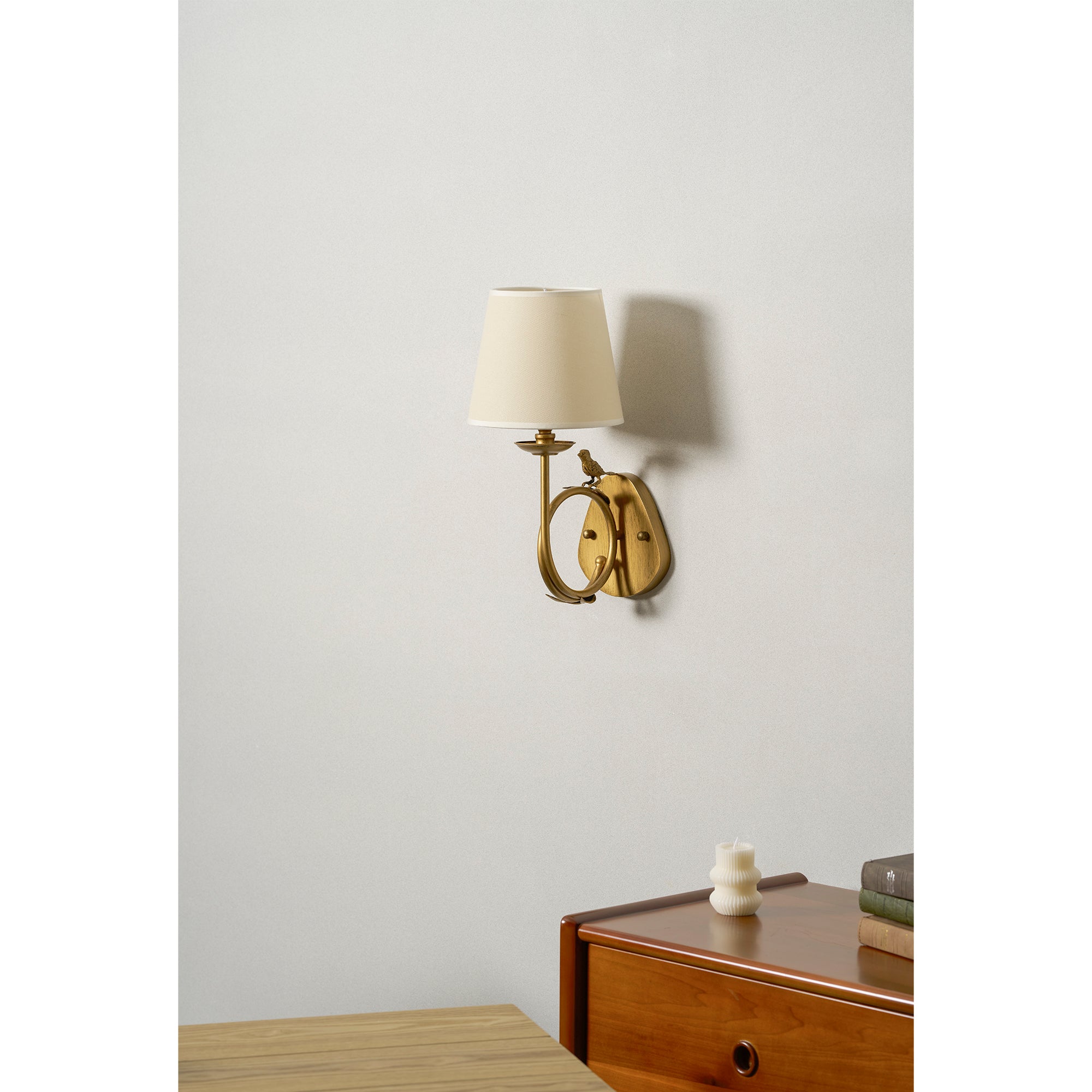 Bird Fabric Wall Sconce