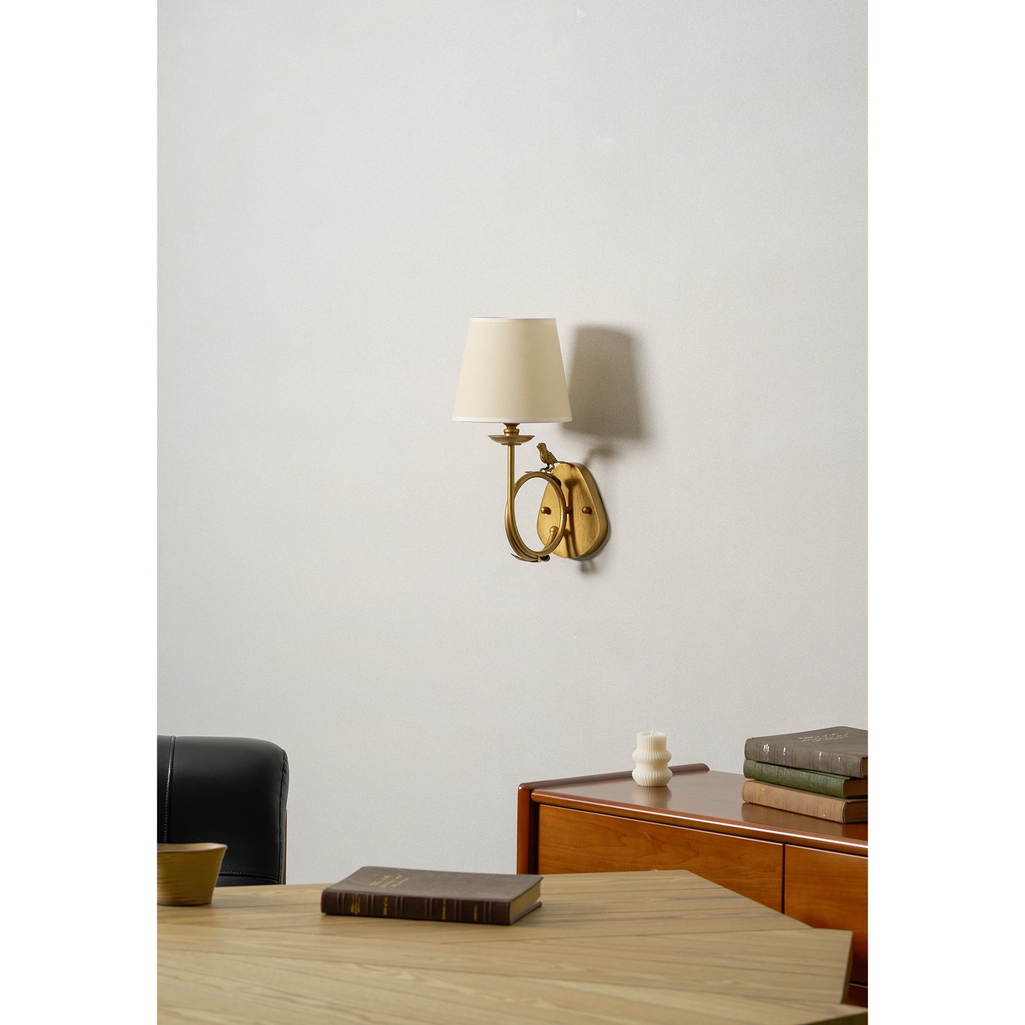 Bird Fabric Wall Sconce