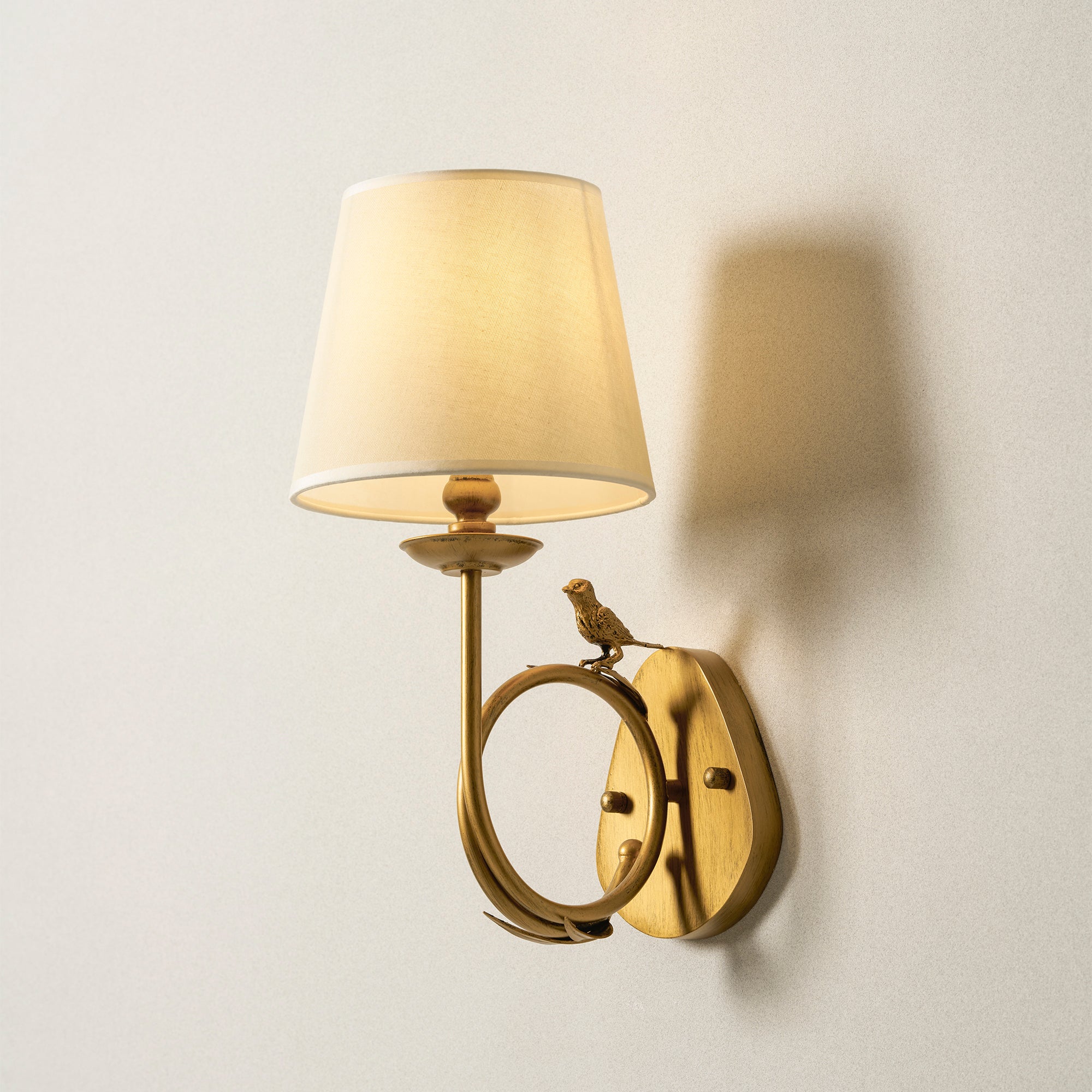 Bird Fabric Wall Sconce