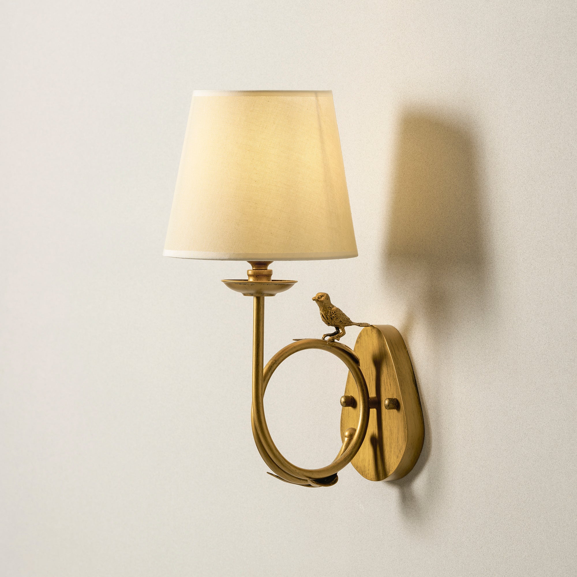 Bird Fabric Wall Sconce