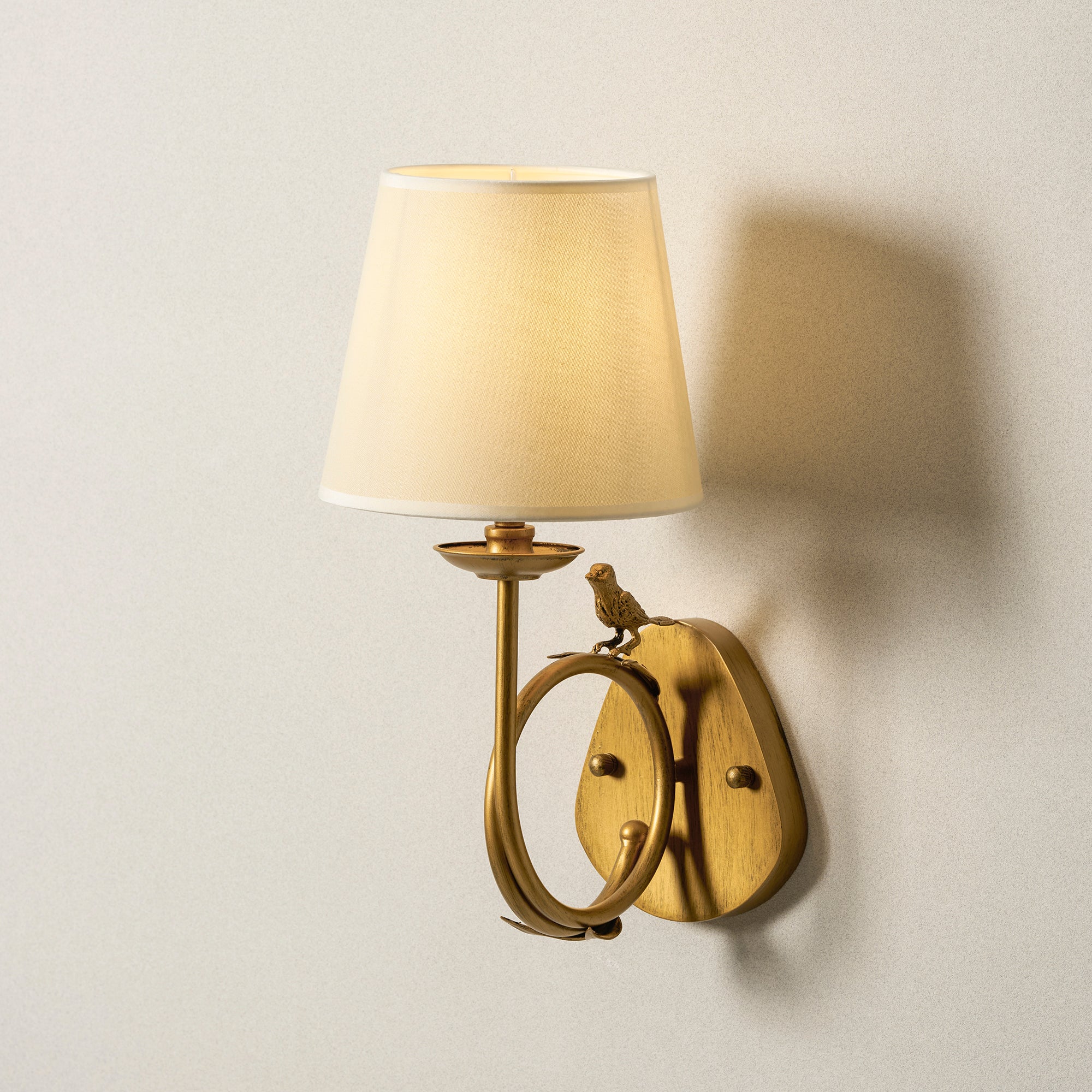 Bird Fabric Wall Sconce