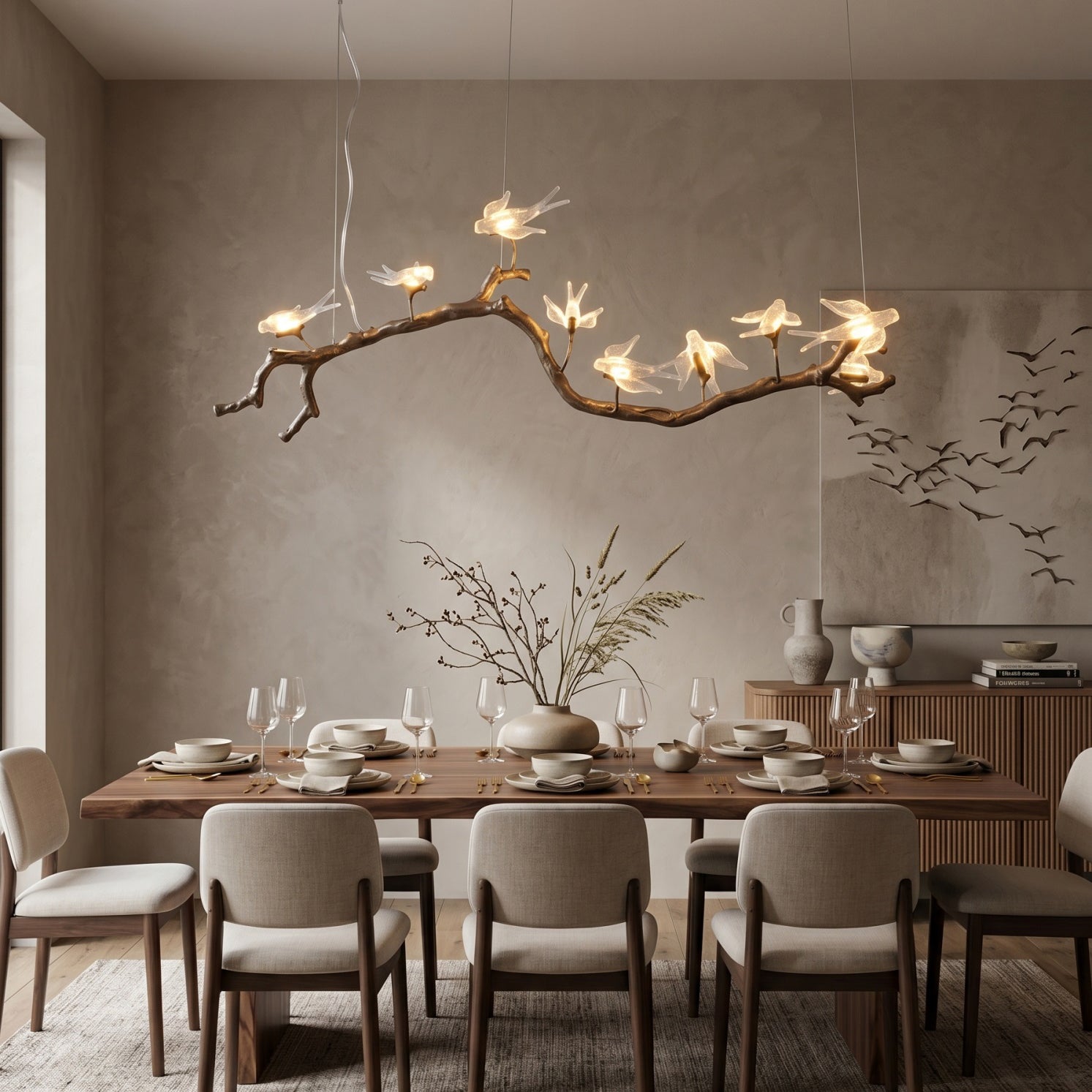 Bird Song Branching Linear Chandelier
