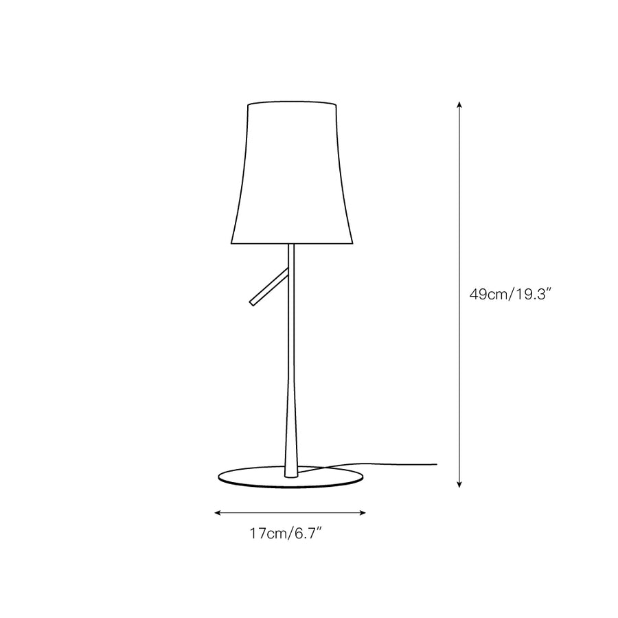 Birdie Table Lamp – detail 5 — Dimension drawings 1