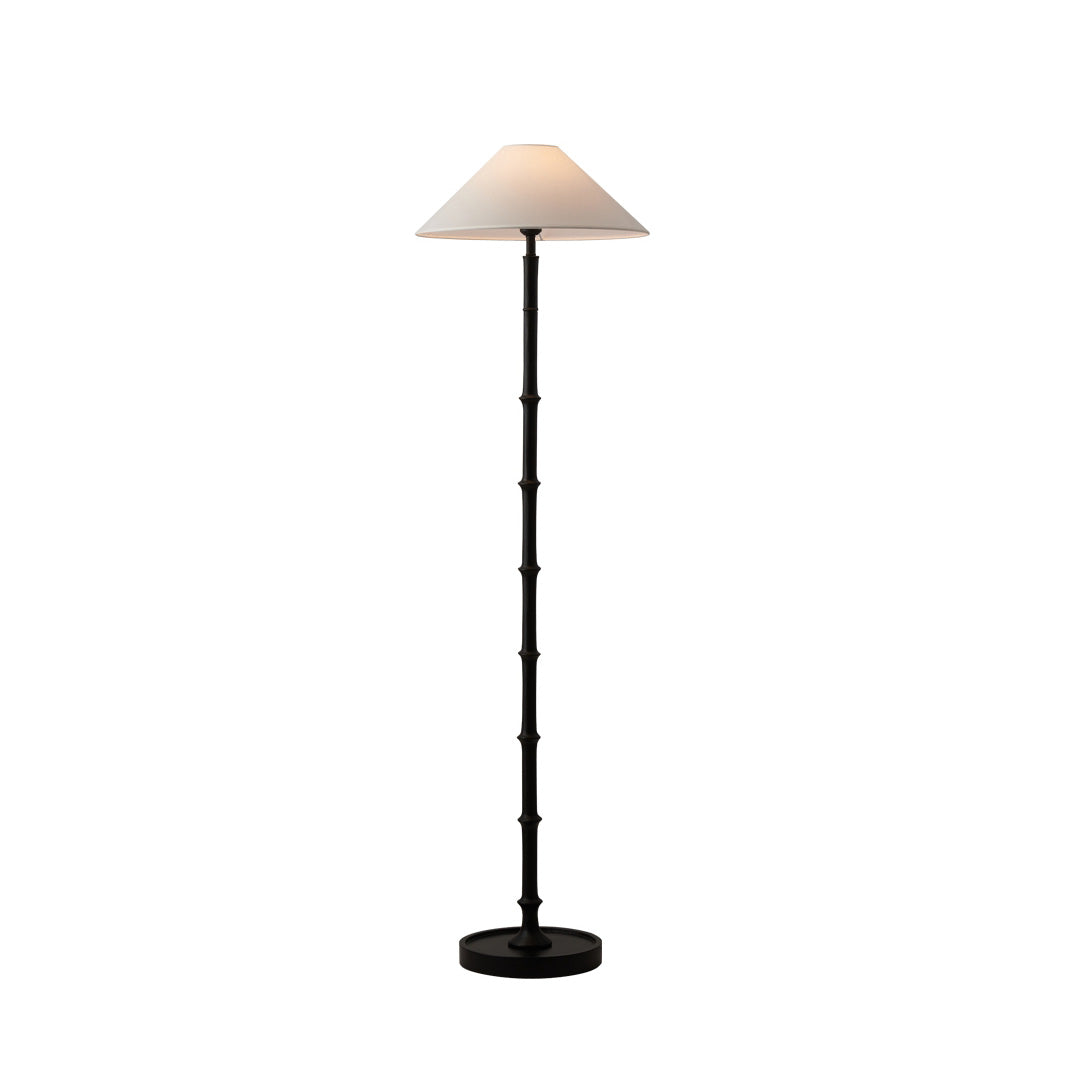 Black Bamboo Floor Lamp