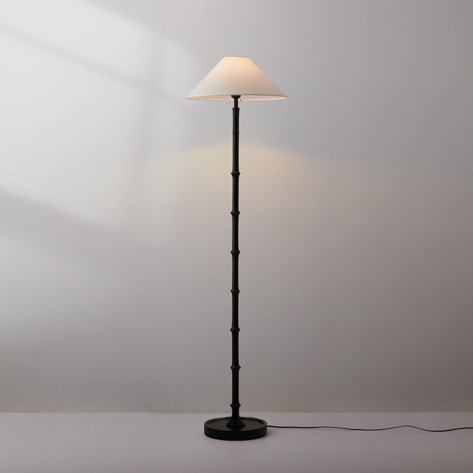 Black Bamboo Floor Lamp