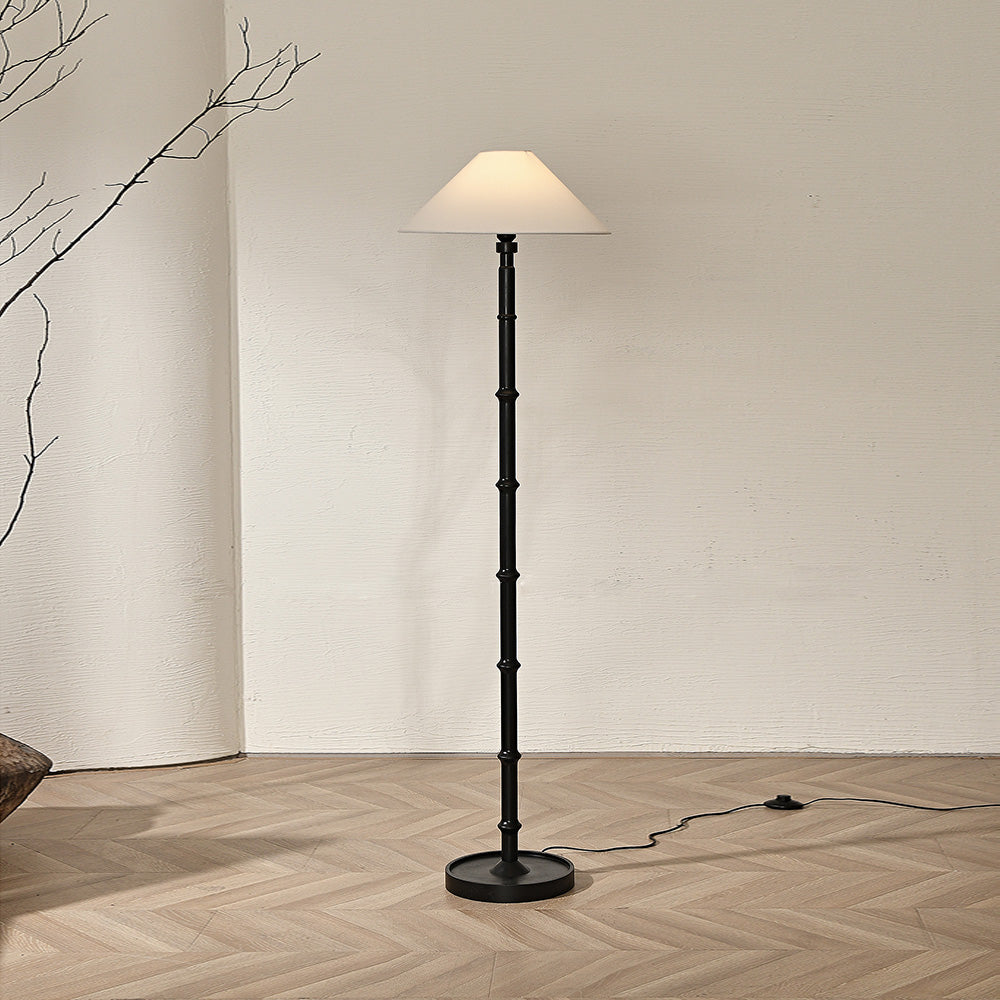 Black Bamboo Floor Lamp