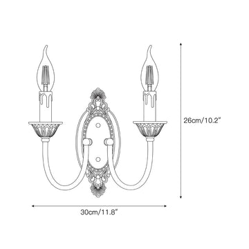 Blair Candle Wall Sconce – detail 4 — Dimension drawings 2