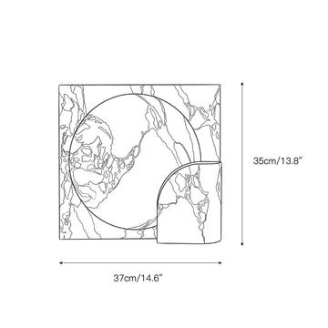 Block Piece Marble Table Lamp – detail 3 — Dimension drawings 1
