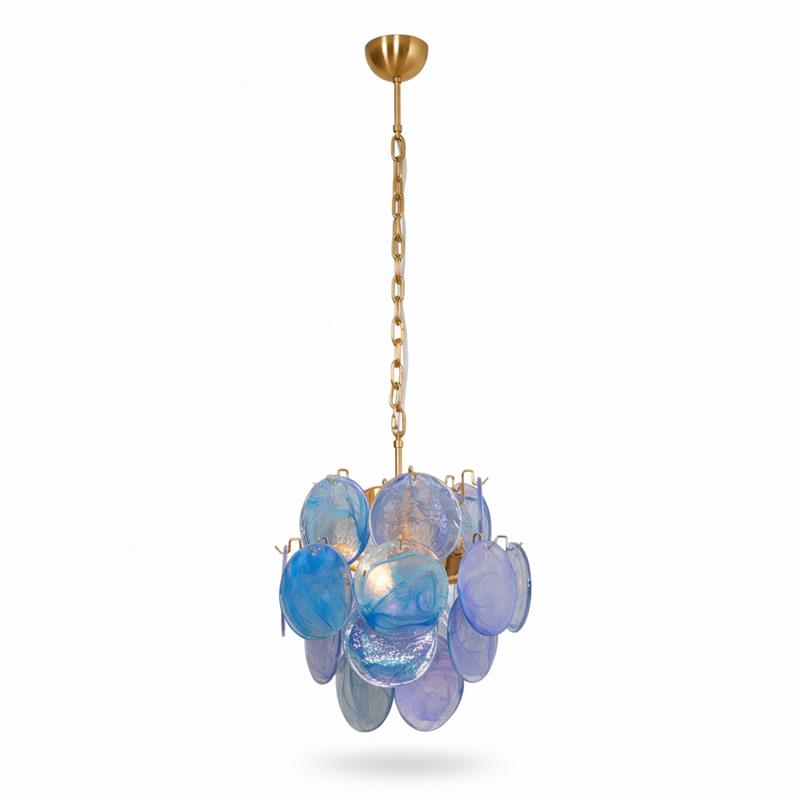 Blue Vistosi Disc Chandelier