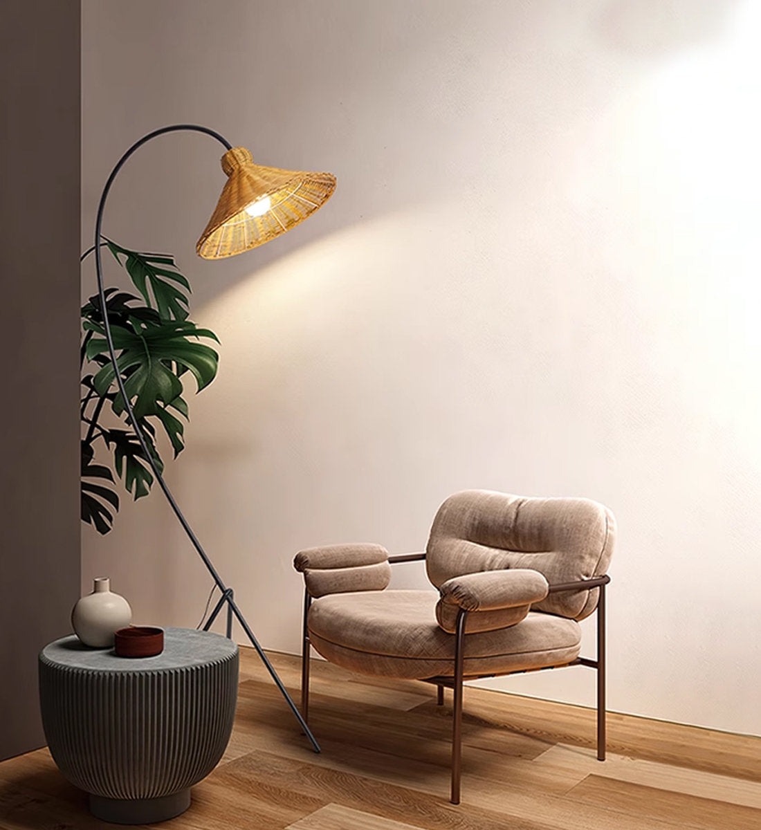 Boa Rattan Floor Lamp