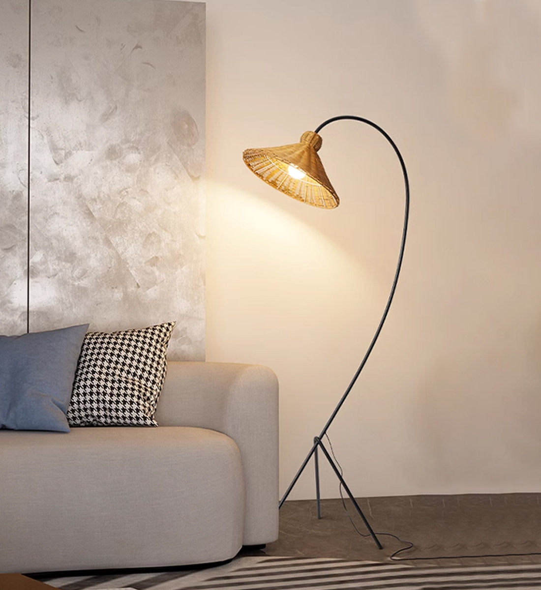 Boa Rattan Floor Lamp