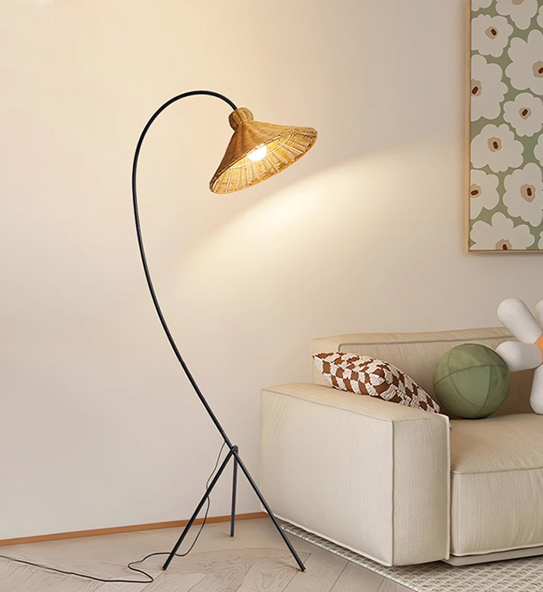Boa Rattan Floor Lamp