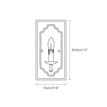 Boho Rustic Cube Sconce – detail 3 — Dimension drawings 1