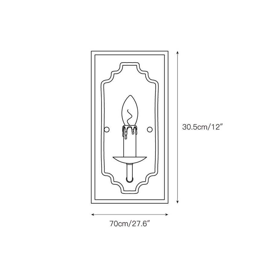 Boho Rustic Cube Sconce – detail 3 — Dimension drawings 1