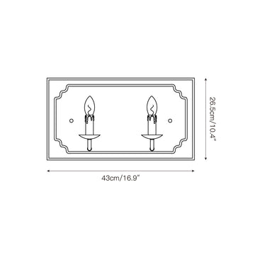 Boho Rustic Cube Sconce – detail 4 — Dimension drawings 2
