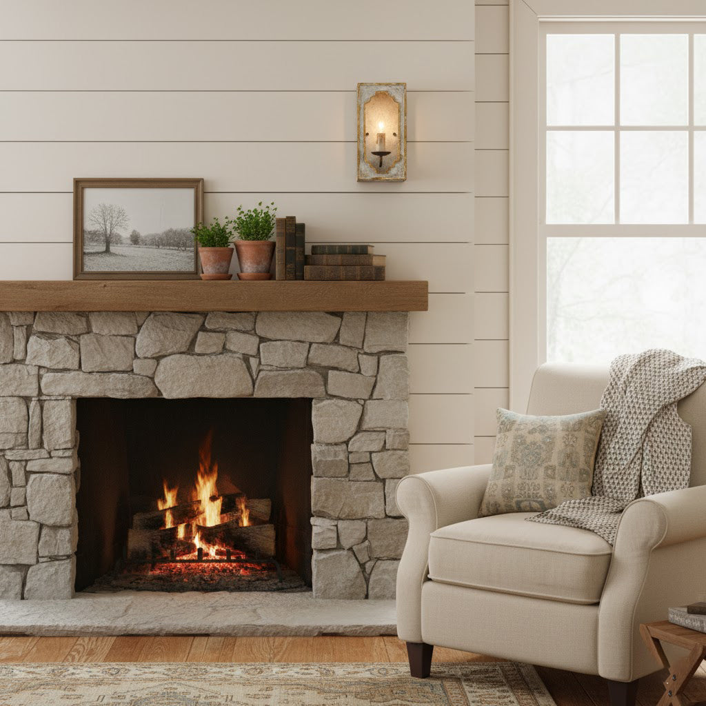 Boho Rustic Cube Sconce