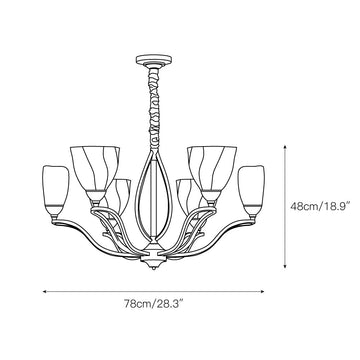 Bolla Chandelier – detail 4 — Dimension drawings 2