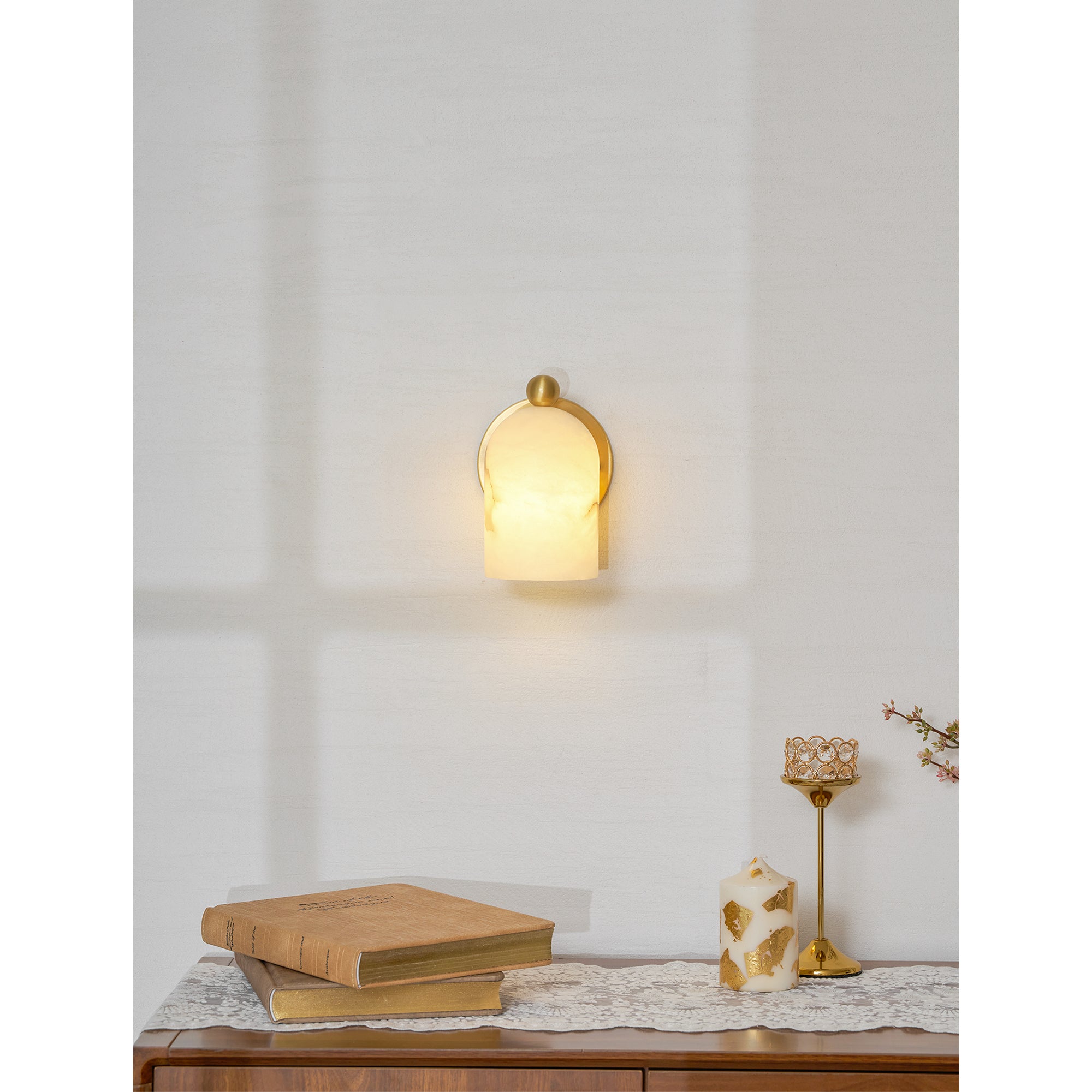 Bombelles Alabaster Wall Lamp