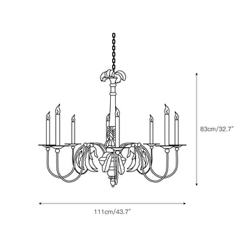Bonbon Short Chandelier – detail 3 — Dimension drawings 1