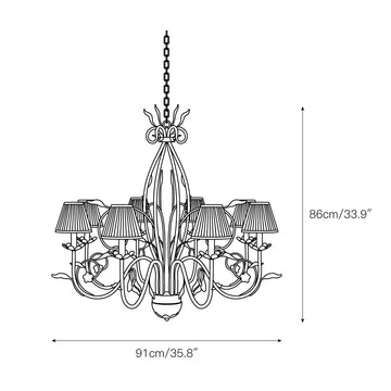 Bordeaux Chandelier – detail 3 — Dimension drawings 1