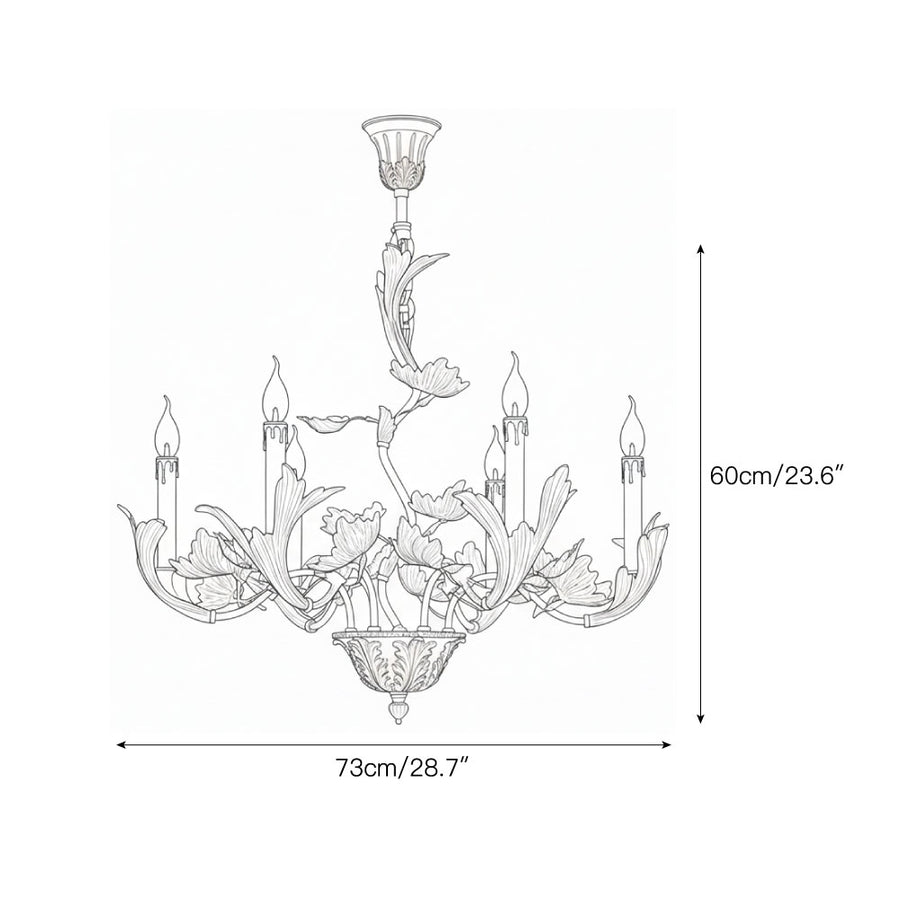 Borgia Brass Chandelier – detail 3 — Dimension drawings 1