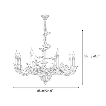 Borgia Brass Chandelier – detail 4 — Dimension drawings 2