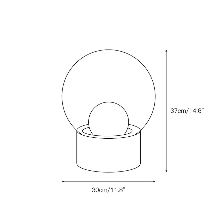 Boule Table Lamp – detail 4 — Dimension drawings 2