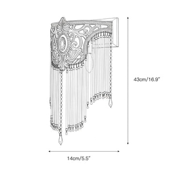 Bow Tie Crystal Wall Lamp – detail 6 — Dimension drawings 1