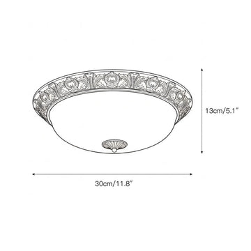 Brahm Flush Ceiling Lamp – detail 3 — Dimension drawings 1